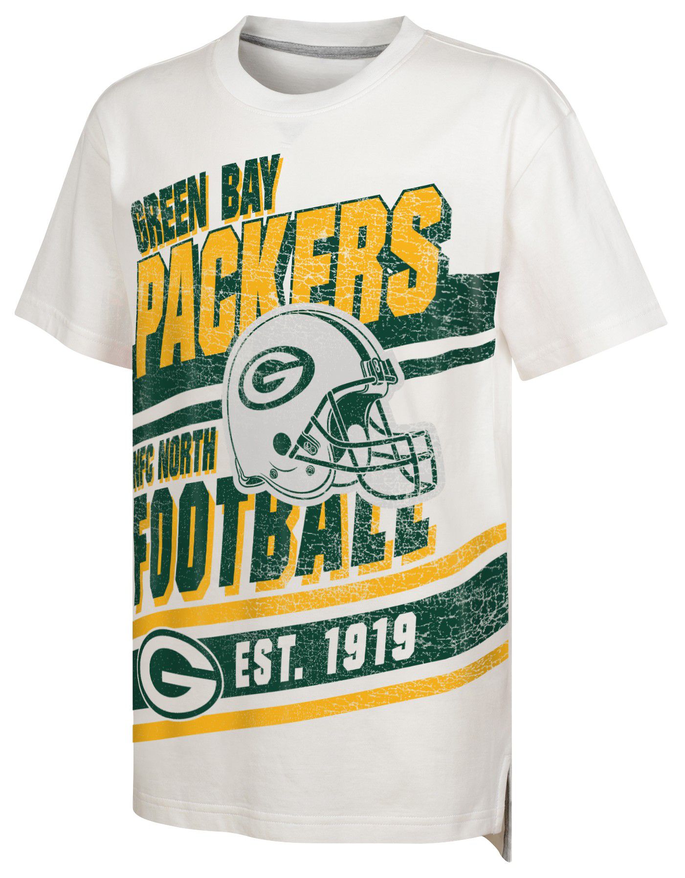 NFL Team Apparel Youth Green Bay Packers Get Loud White T-Shirt product image