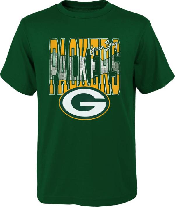 NFL Team Apparel Youth Green Bay Packers Playbook Green T-Shirt