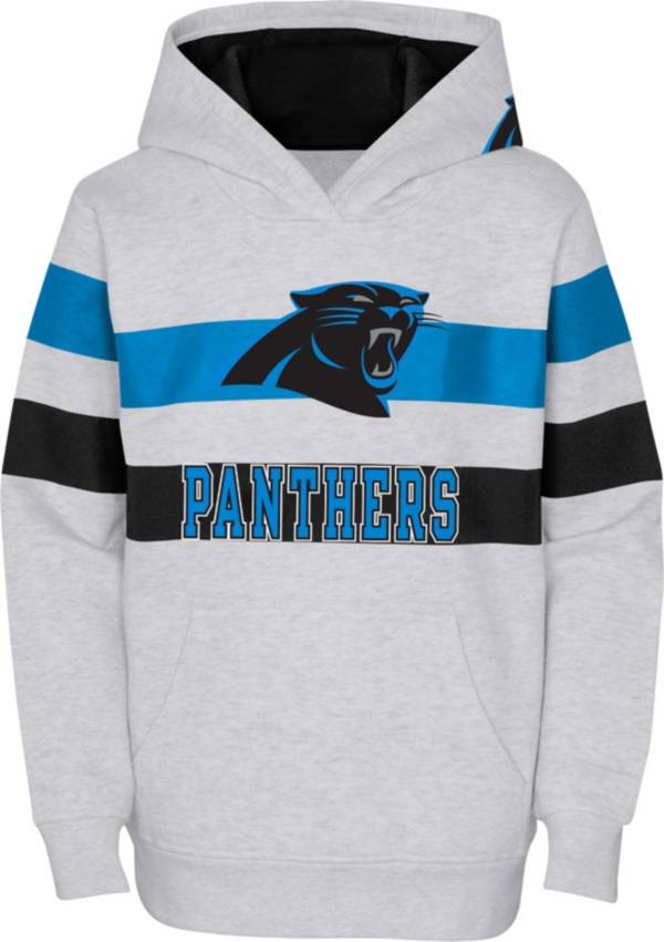 NFL Team Apparel Youth Carolina Panthers Dynamic Duo Grey Pullover Hoodie product image