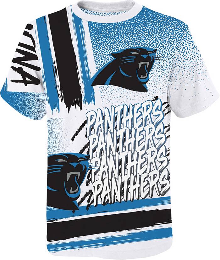 NFL Team Apparel Boys' Carolina Panthers Abbreviated Grey T-Shirt