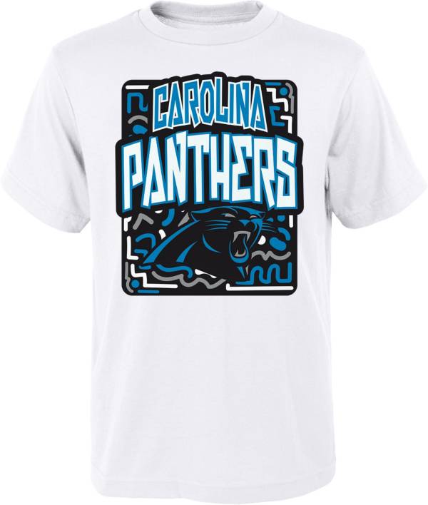 NFL Team Apparel Youth Carolina Panthers Tribe Vibe White T-Shirt product image