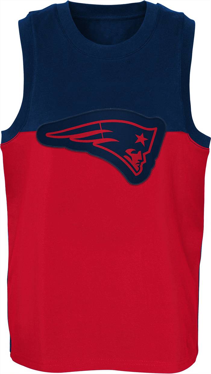 NFL Team Apparel Youth New England Patriots Revitalize Navy Tank Top
