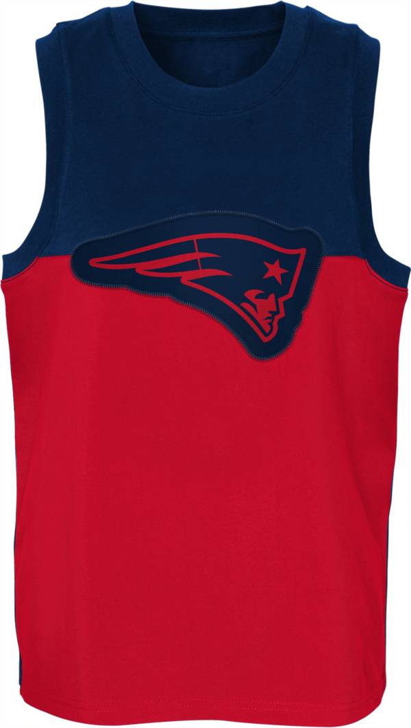 NFL Team Apparel Youth New England Patriots Revitalize Navy Tank Top product image