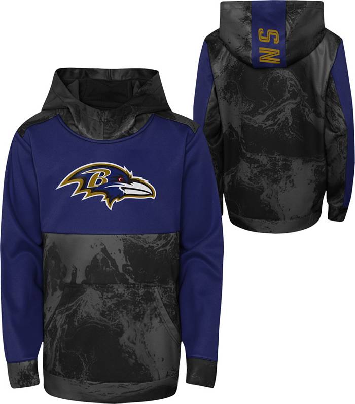 NFL Team Apparel Youth Baltimore Ravens All Out Blitz Team Color Hoodie