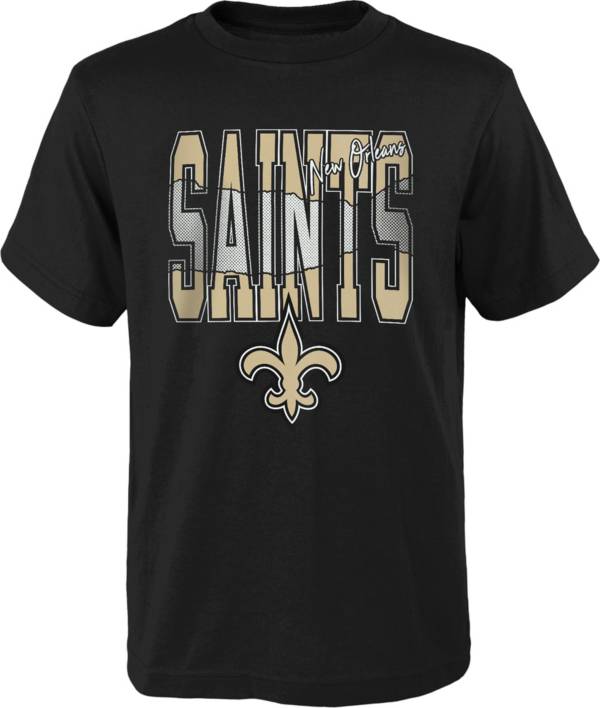 NFL Team Apparel Youth New Orleans Saints Playbook Black T-Shirt product image