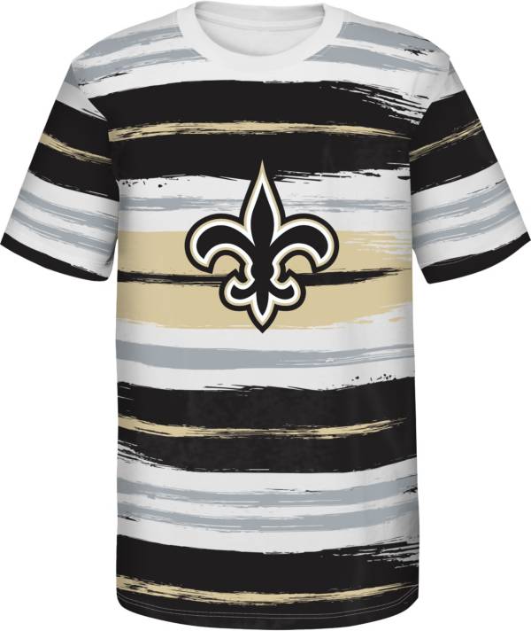 NFL Team Apparel Youth New Orleans Saints Run Back White T-Shirt
