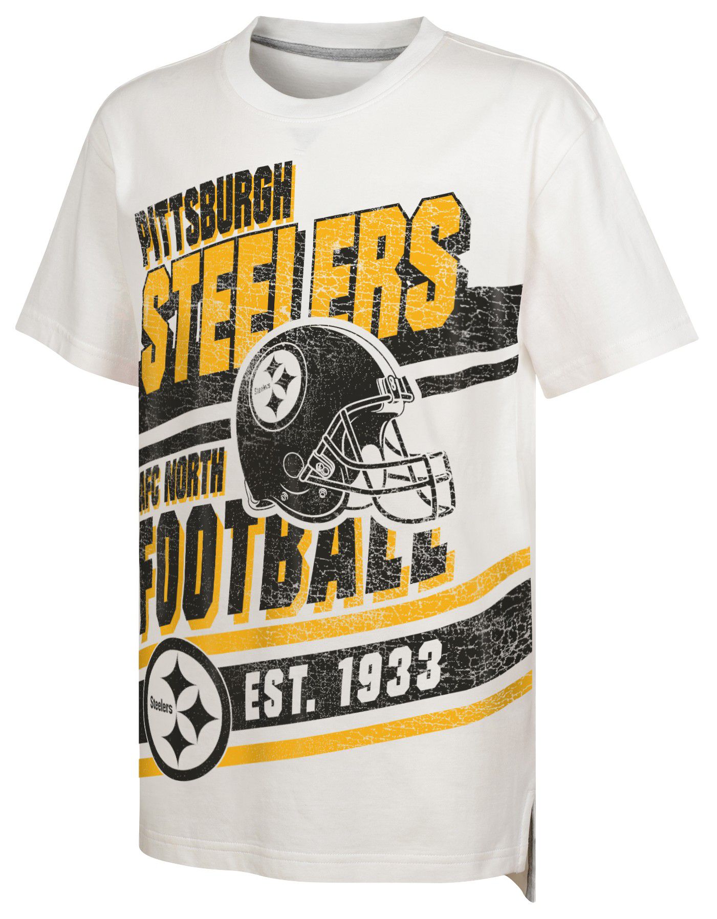 NFL Team Apparel Youth Pittsburgh Steelers Get Loud White T-Shirt product image