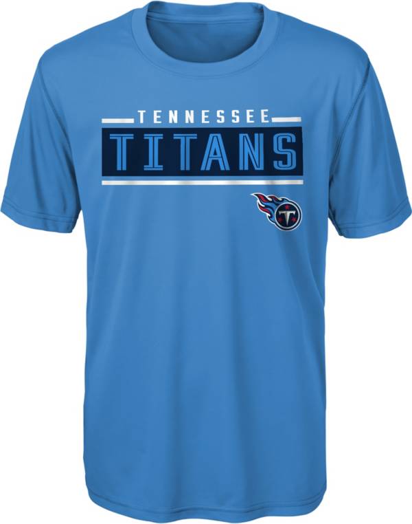 NFL Team Apparel Youth Tennessee Titans Amped Up Blue T Shirt