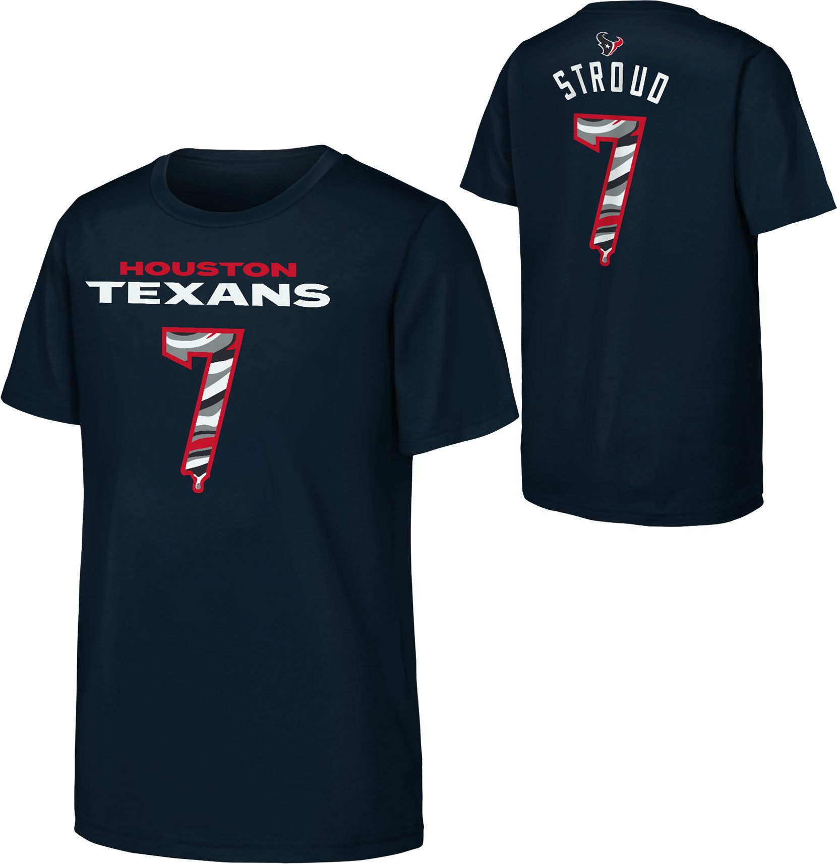 NFL Team Apparel Youth Houston Texans C.J. Stroud #7 Drip Navy T-Shirt product image