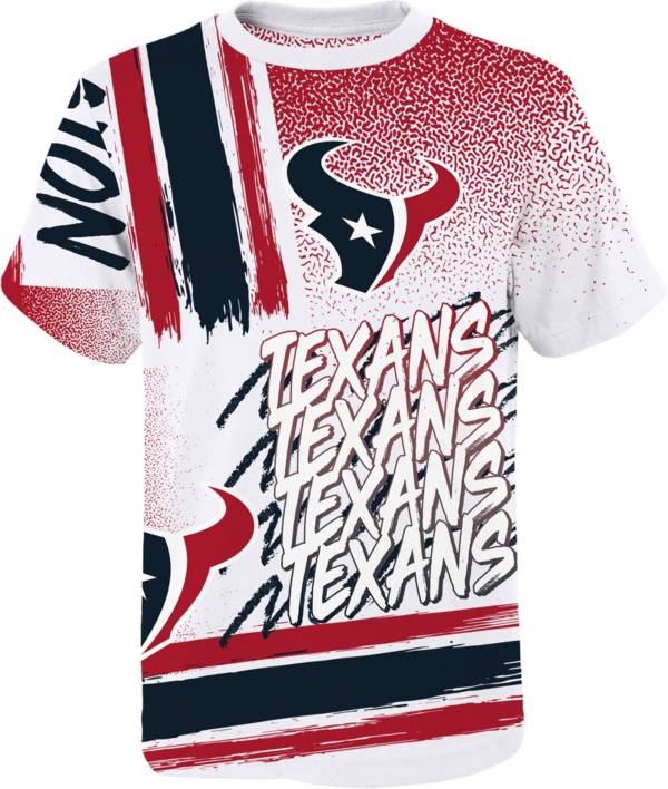 NFL Team Apparel Youth Houston Texans Game Time White T-Shirt