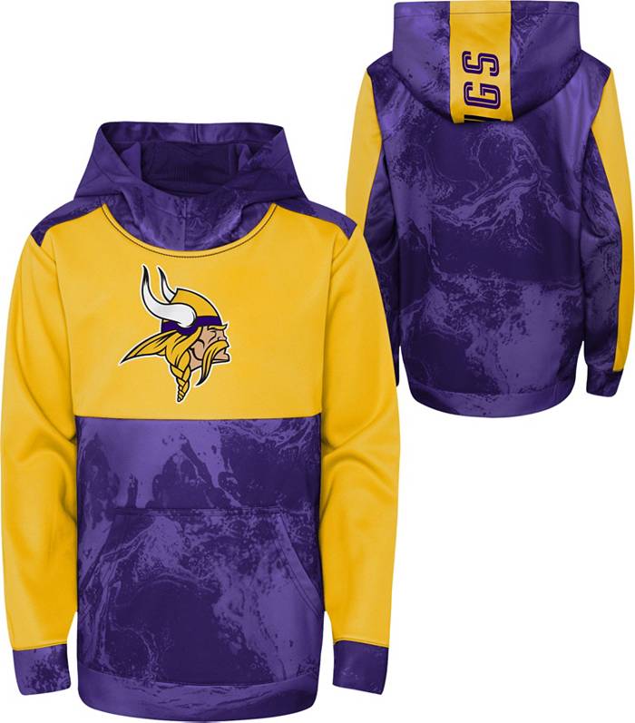 NFL Team Apparel Youth Minnesota Vikings All Out Blitz Team Color Hoodie