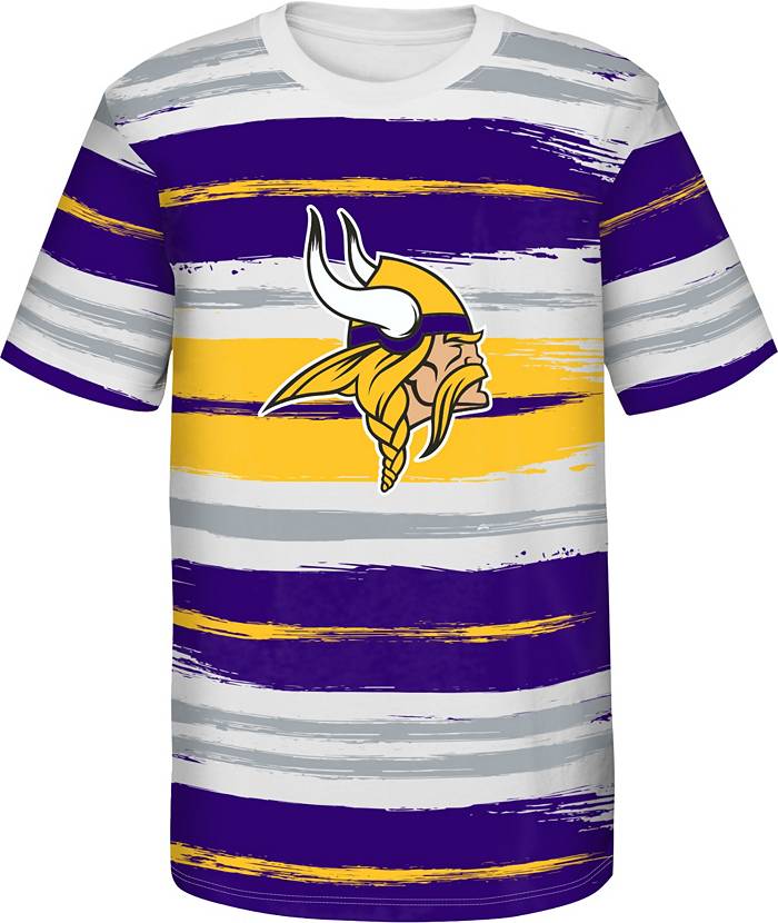 NFL Team Apparel Youth Minnesota Vikings Rash Guard Purple T-Shirt