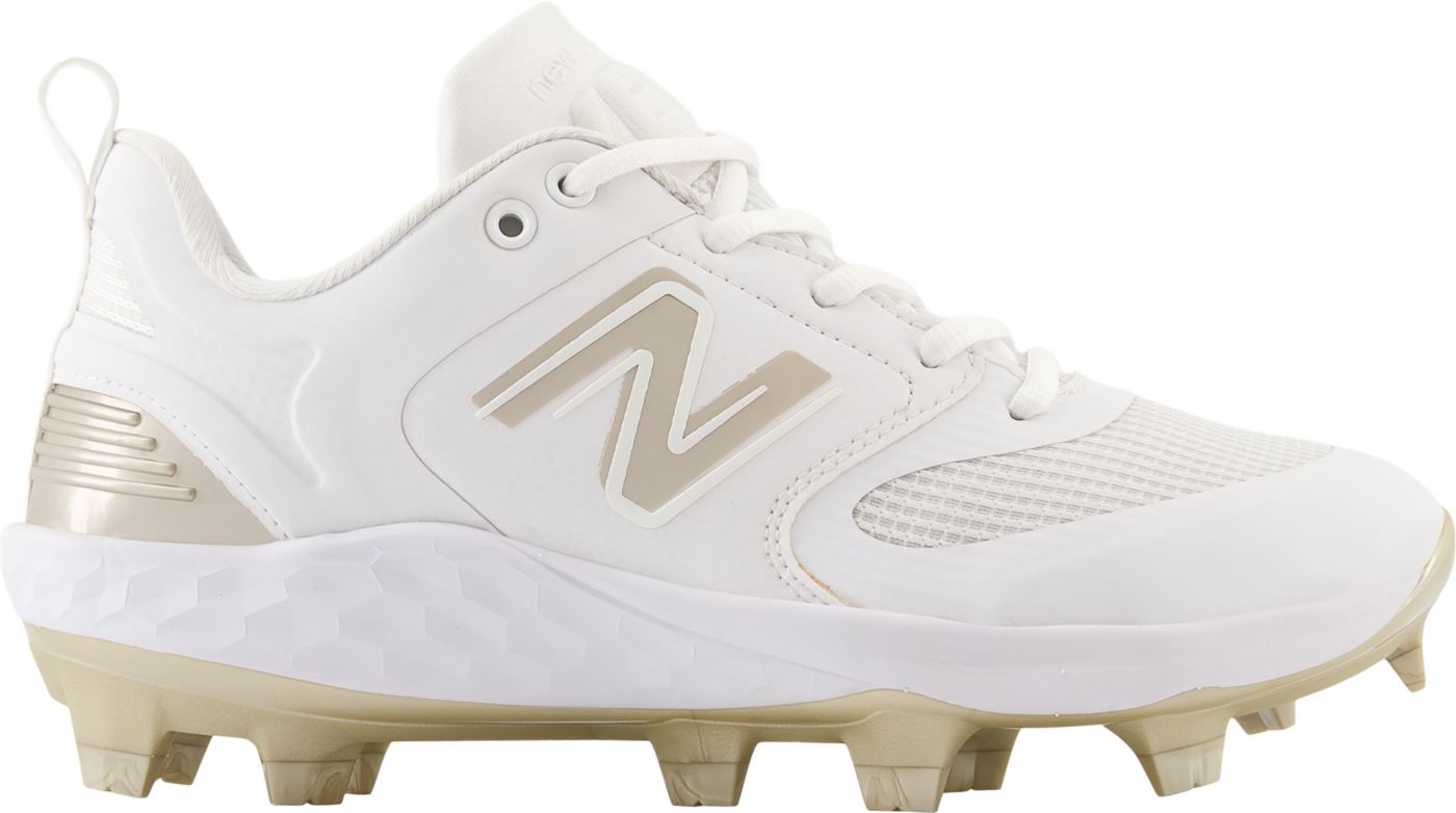 New Balance Women s Fresh Foam Velo V3 Molded Softball Shoes White Yellow Size 9