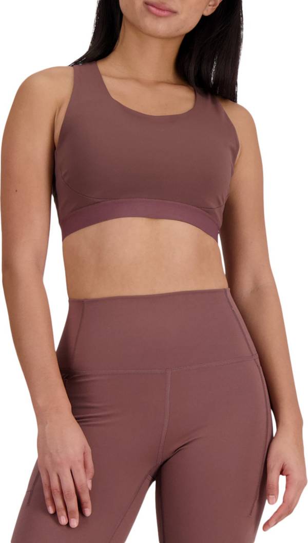Women's NB Sleek Medium Support Pocket Zip Front Bra Apparel - New Balance