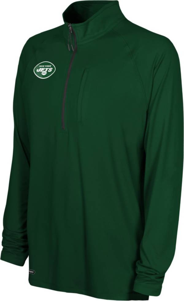 NFL Combine Men's New York Jets Mock Neck Green Quarter-Zip Pullover product image