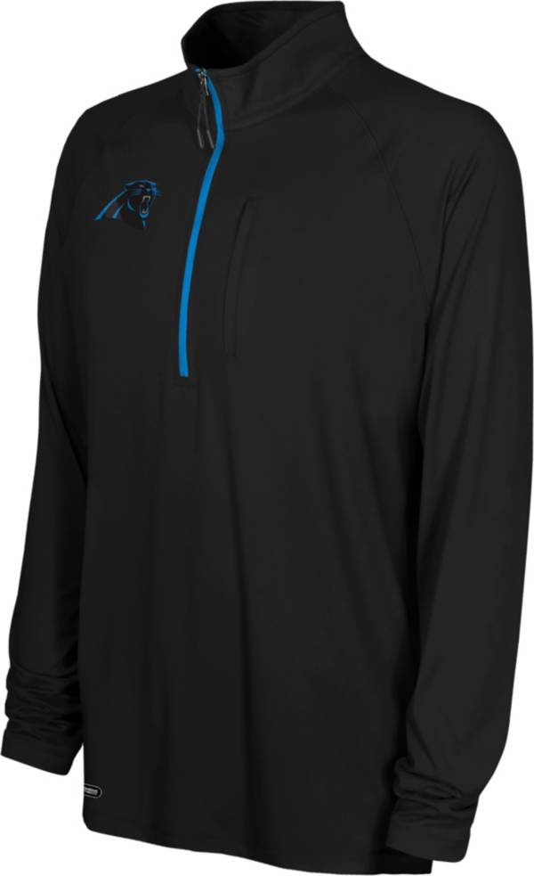NFL Combine Men's Carolina Panthers Mock Neck Black Quarter-Zip Pullover product image