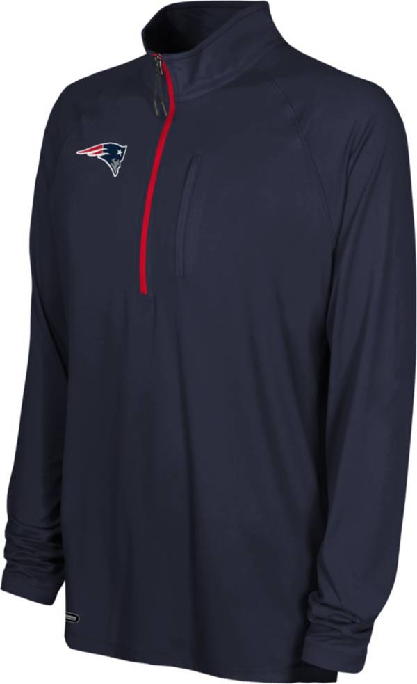 NFL Combine Men's New England Patriots Mock Neck Navy Quarter-Zip Pullover product image