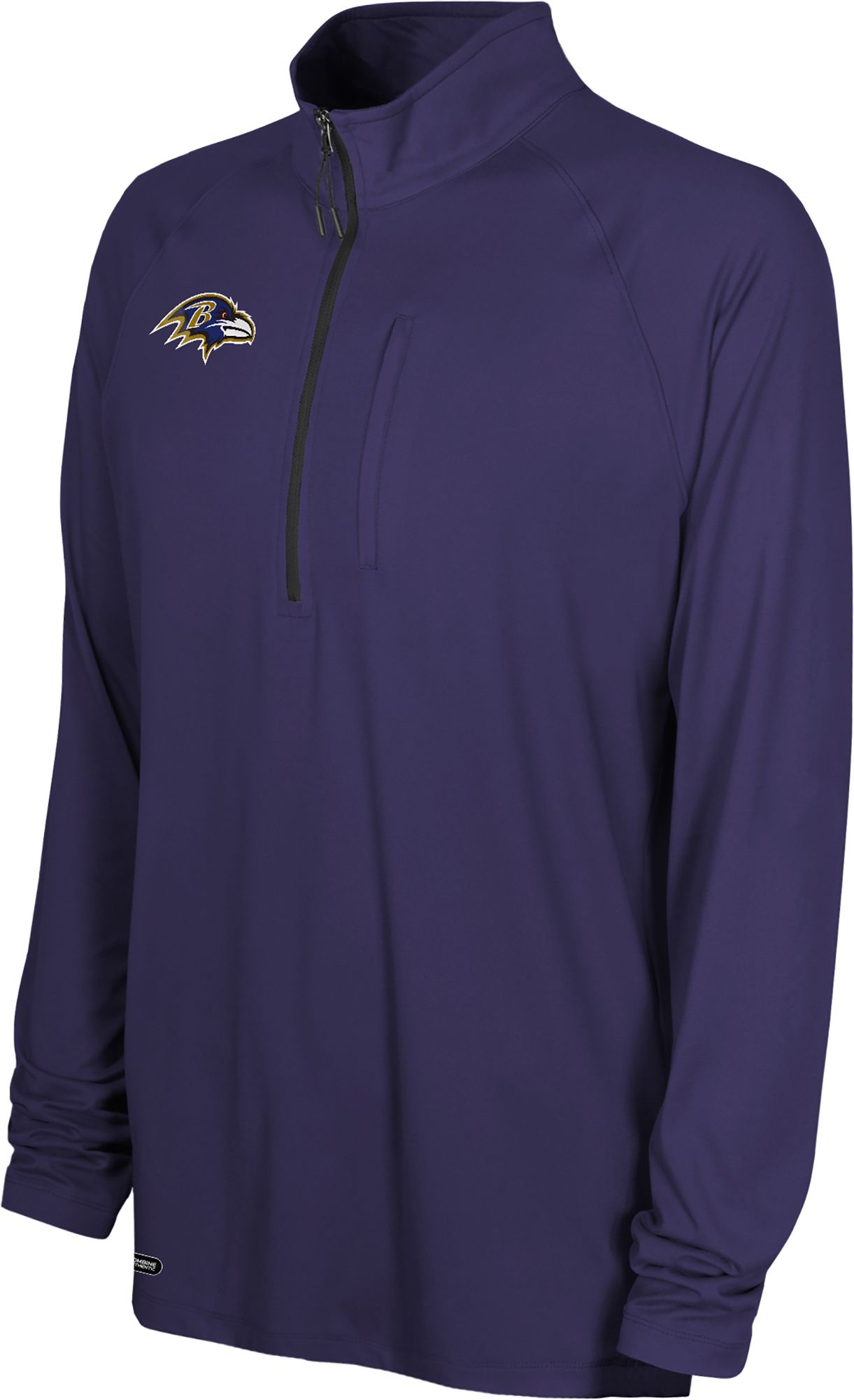 Nfl Combine Men's Baltimore Ravens Mock Neck Purple Quarter-Zip ...