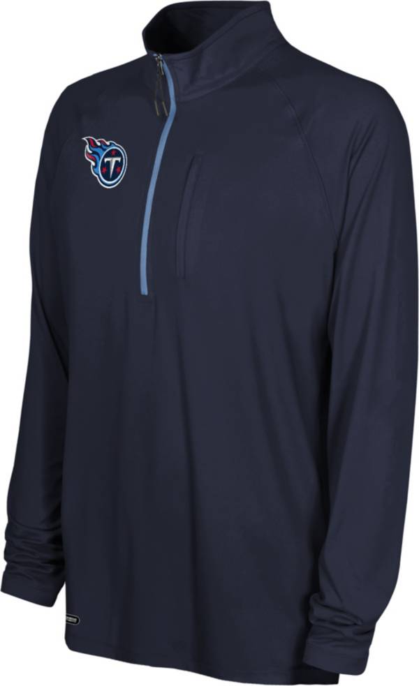 NFL Combine Men's Tennessee Titans Mock Neck Navy Quarter-Zip Pullover product image