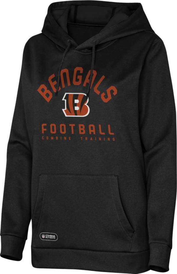 Cincinnati Bengals Hoodie Sideline Logo Performance Pullover Sweatshirt  Mens Top