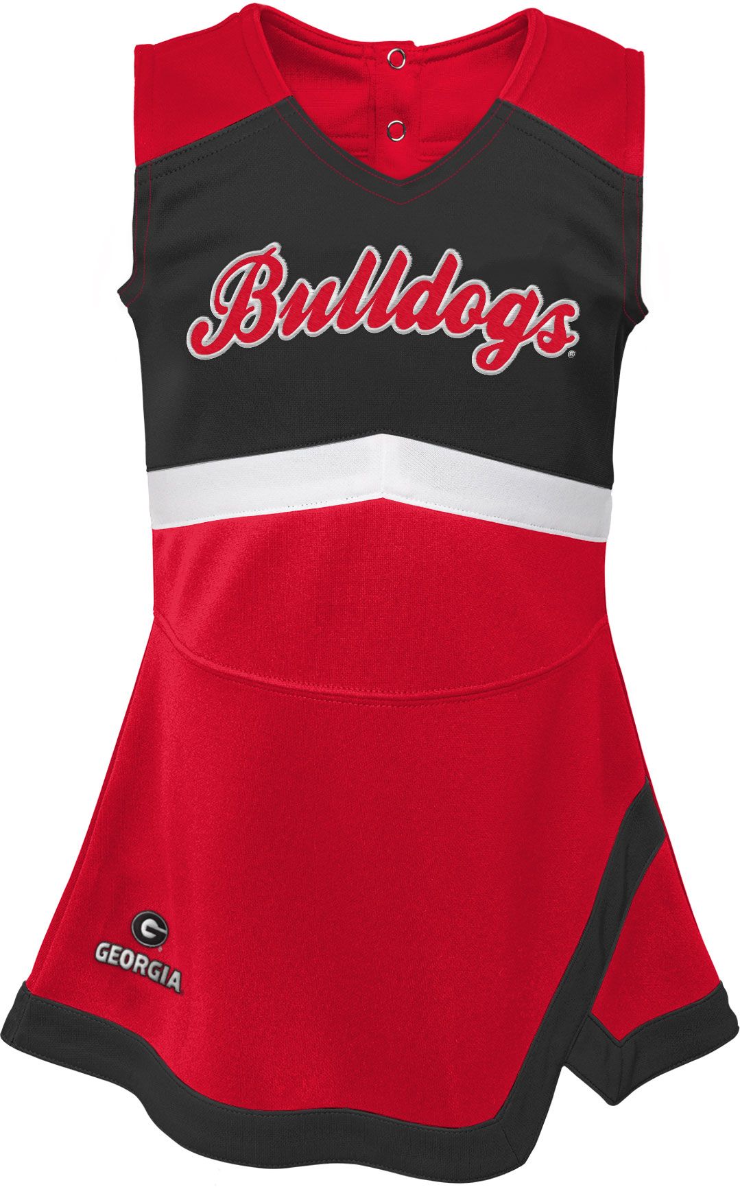 georgia bulldog jersey dress Girls Preschool Red/Black Bulldogs Two-Piece Cheer Captain Jumper & Bloomers Set, 4 epos:brand:THE 8TH SIGN