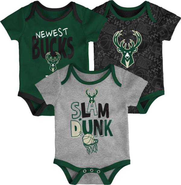 Outerstuff Infant Milwaukee Bucks 3pc Creeper Set | Dick's Sporting Goods