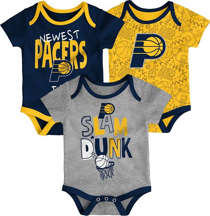 NBA Basketball Boys Infants Indiana Pacers Creeper and Pants Set, Grey &  Navy 