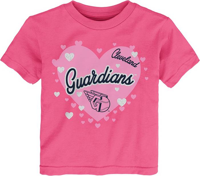 MLB Team Apparel Toddler Cleveland Guardians Dark Pink Bubble