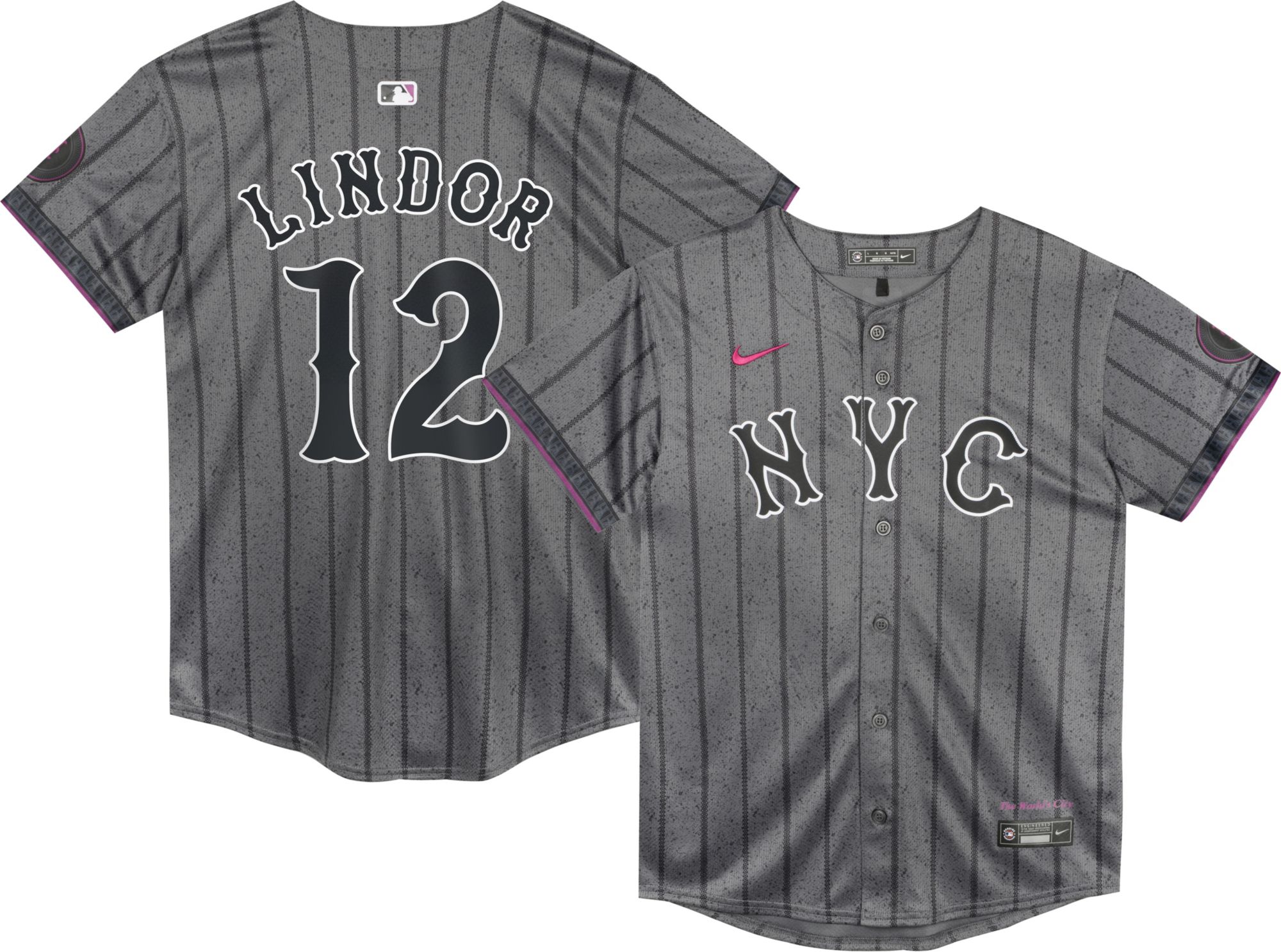 Nike Little Kids' New York Mets City Connect Francisco Lindor #12 Limited Vapor Jersey product image