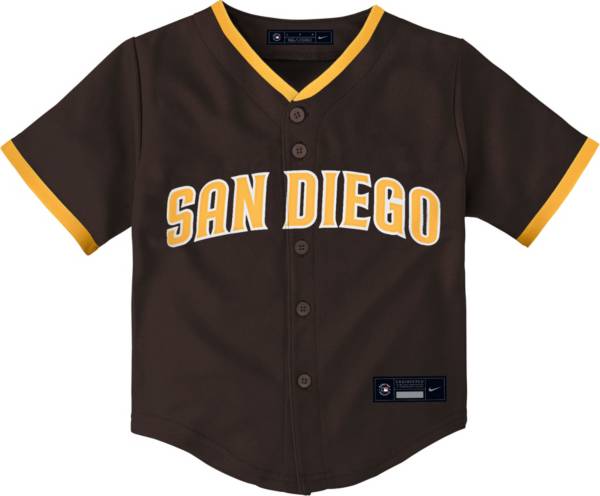 MLB Team Apparel Toddler San Diego Padres Brown Cool Base Home Team Jersey