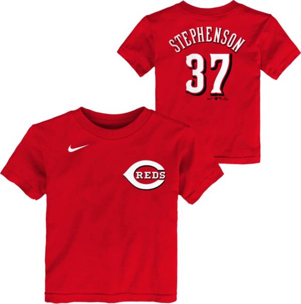 Nike Men's Cincinnati Reds Tyler Stephenson #37 White Cool Base