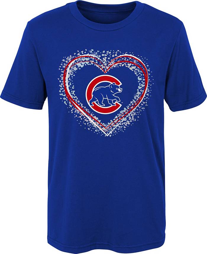 MLB Team Apparel 4-7 Chicago Cubs Royal Heart Shot T-Shirt
