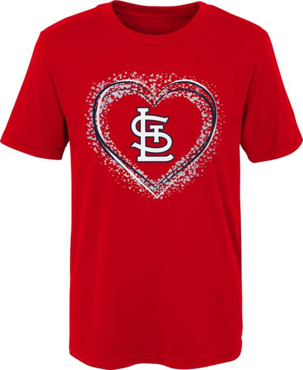 MLB Team Apparel 4-7 St. Louis Cardinals Red Heart Shot T-Shirt product image
