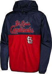 MLB Team Apparel Youth St. Louis Cardinals Colorblock Grand Slam Hoodie