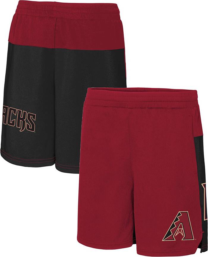 MLB Team Apparel Youth Arizona Diamondbacks Maroon Colorblock Shorts