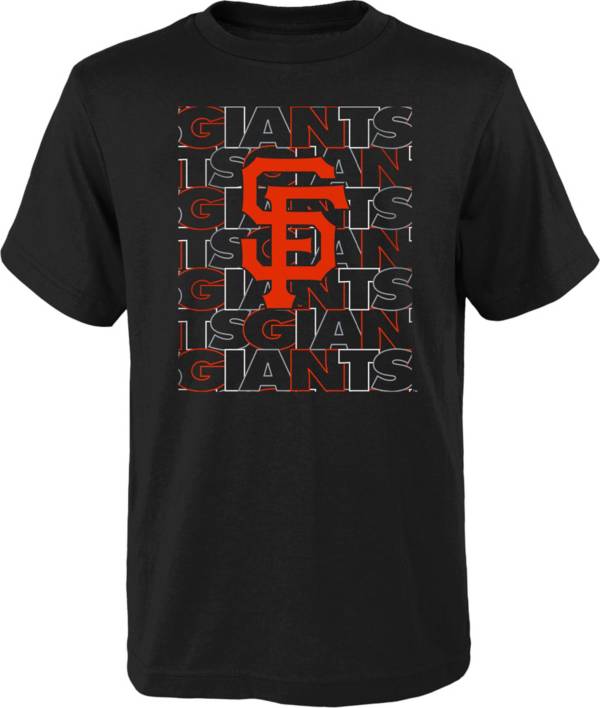 MLB Team Apparel Youth San Francisco Giants Black Letterman T-Shirt