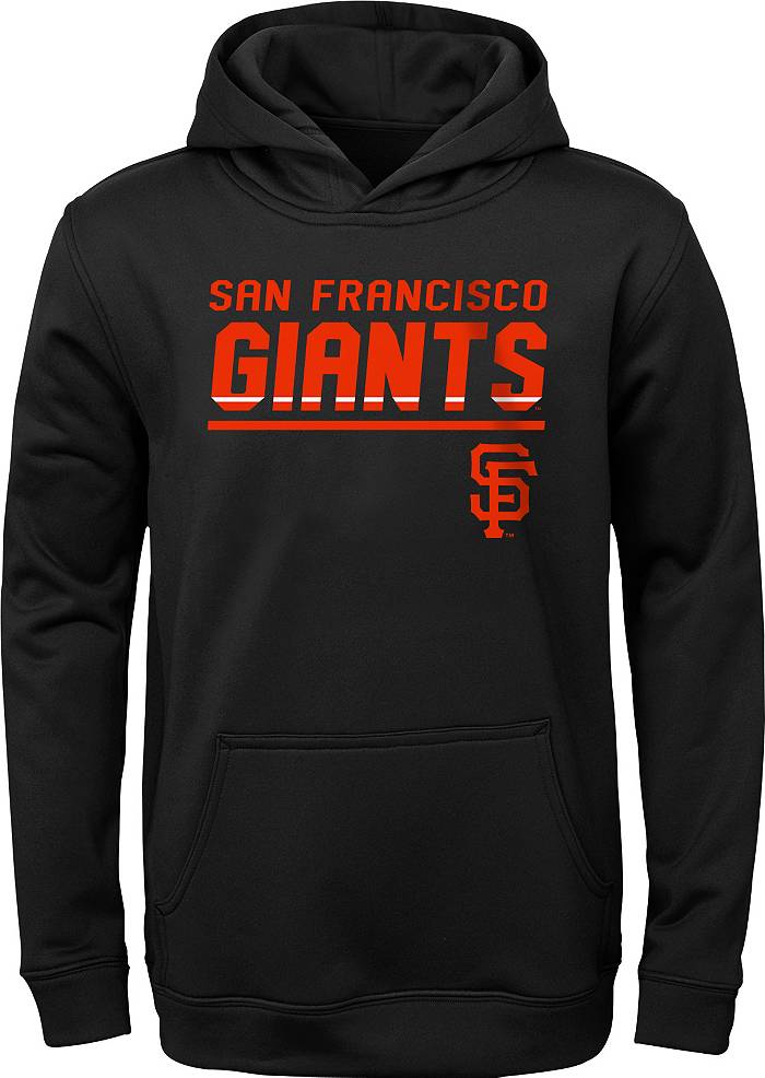 MLB Team Apparel Youth San Francisco Giants Black Bases Loaded Hooded Long  Sleeve T-Shirt