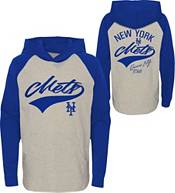 MLB Team Apparel Youth New York Mets Royak Bases Loaded Hooded Long Sleeve  T-Shirt