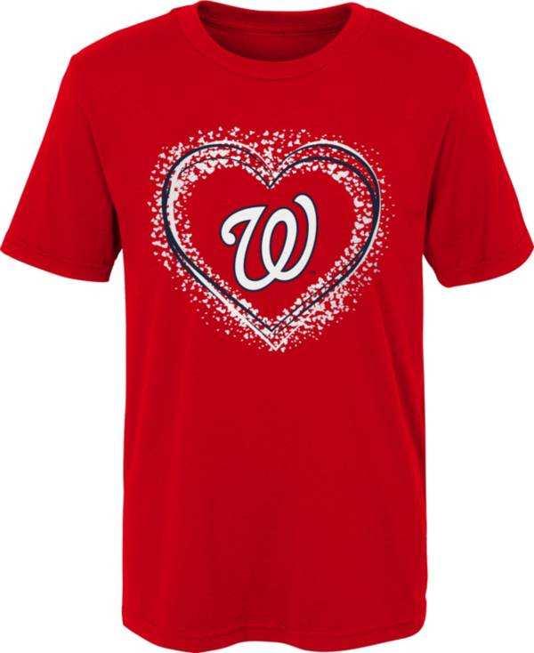 MLB Team Apparel 4-7 Washington Nationals Red Heart Shot T-Shirt product image