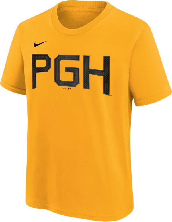 Yellow Nike MLB Pittsburgh Pirates City Connect Jersey