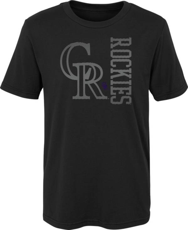 MLB Team Apparel 4-7 Colorado Rockies Black Impact T-Shirt product image
