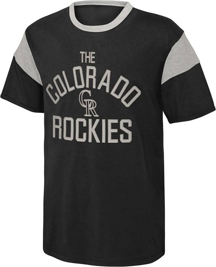 MLB Colorado Rockies Women's Short Sleeve White Graphic Tee