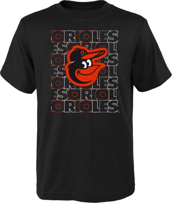 MLB Team Apparel Youth Baltimore Orioles Black Letterman TShirt Dick