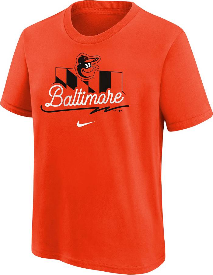 MLB Team Apparel Youth Baltimore Orioles Orange Local T-Shirt