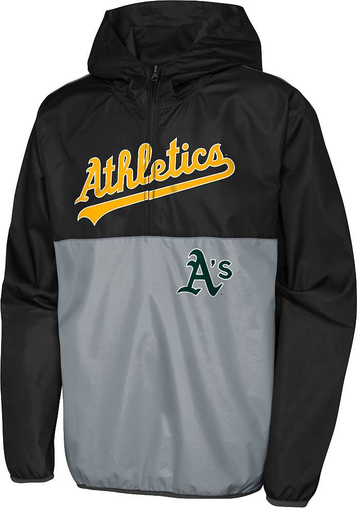 MLB Oakland Athletics Letterman Off White and Green Jacket