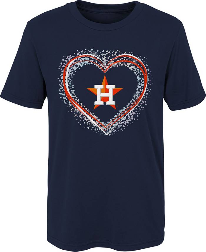MLB Team Apparel 4-7 Houston Astros Navy Heart Shot T-Shirt