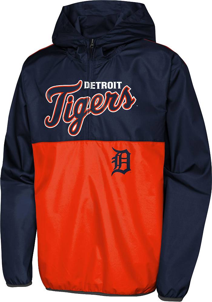 MLB Team Apparel Youth Detroit Tigers Colorblock Grand Slam Hoodie
