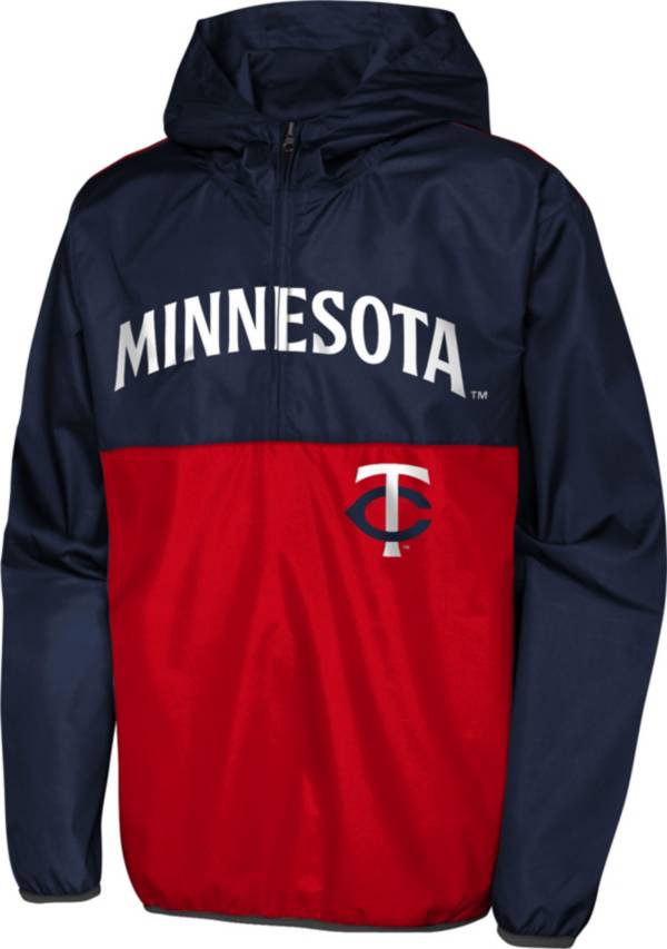 MLB Team Apparel Youth Minnesota Twins Colorblock Grand Slam Hoodie product image