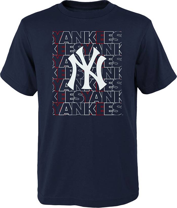 MLB Team Apparel Youth New York Yankees Navy Letterman T-Shirt