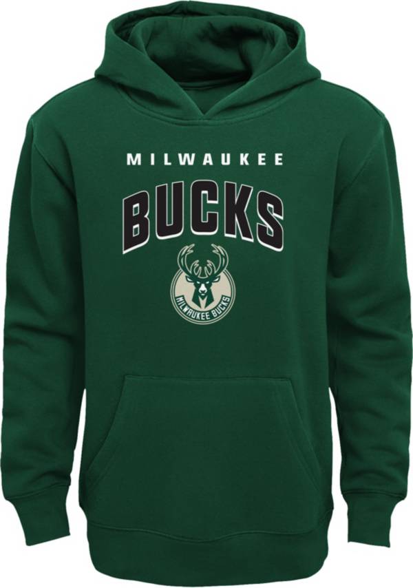 47 Brand Milwaukee Bucks Outrush Headline Pullover Hoodie - Green